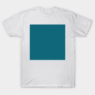 Solid Dark Blue Mystery  Monochrome Minimal Design T-Shirt